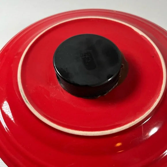 Glass Art Flower, 11 inches, red and Gold, Indiana Glass Diamond point glass - Picture 8 of 9